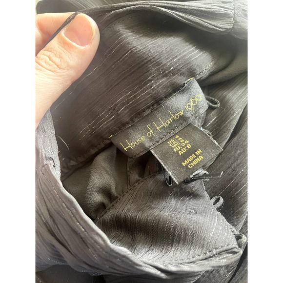 nwt revolve house of harlow 1960 black ruched dress size 4 - Picture 5 of 5